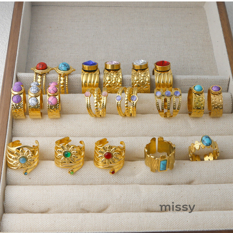 Thais Gold Statement Open Ring [0C19VXAC]