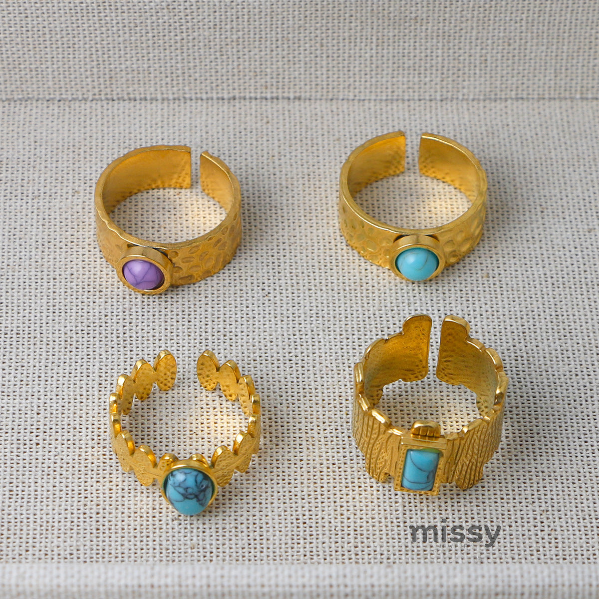 Thais Gold Statement Open Ring [GJ827915]