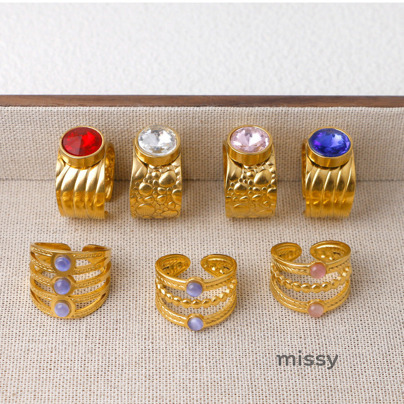 Thais Gold Statement Open Ring [9DF3K3CH]