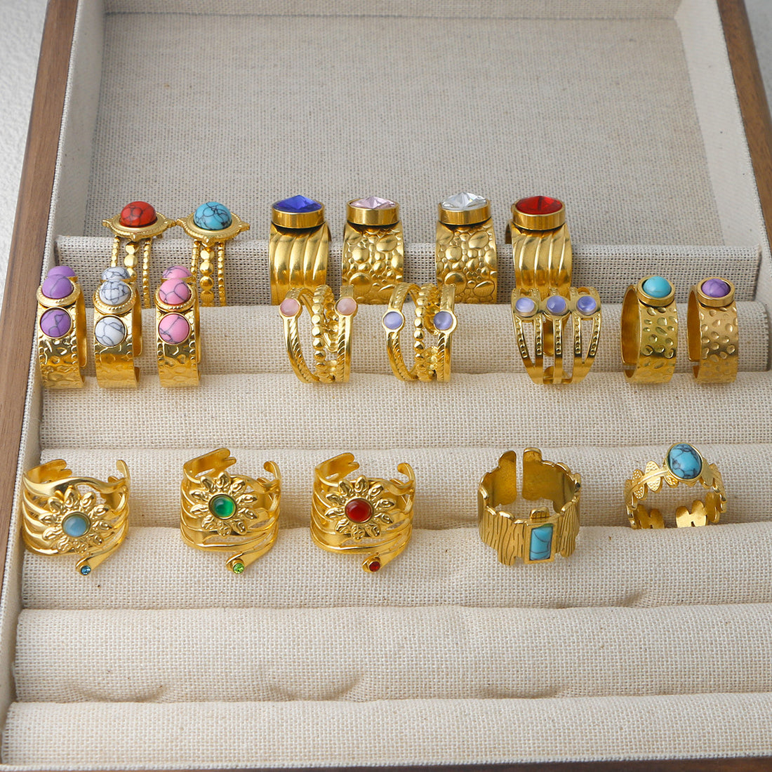 Thais Gold Statement Open Ring [YZ7FSY8F]