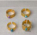 Thais Gold Statement Open Ring [8HHBT05X]