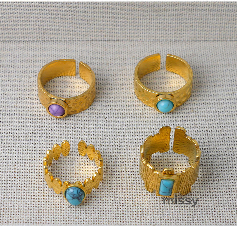Thais Gold Statement Open Ring [8HHBT05X]