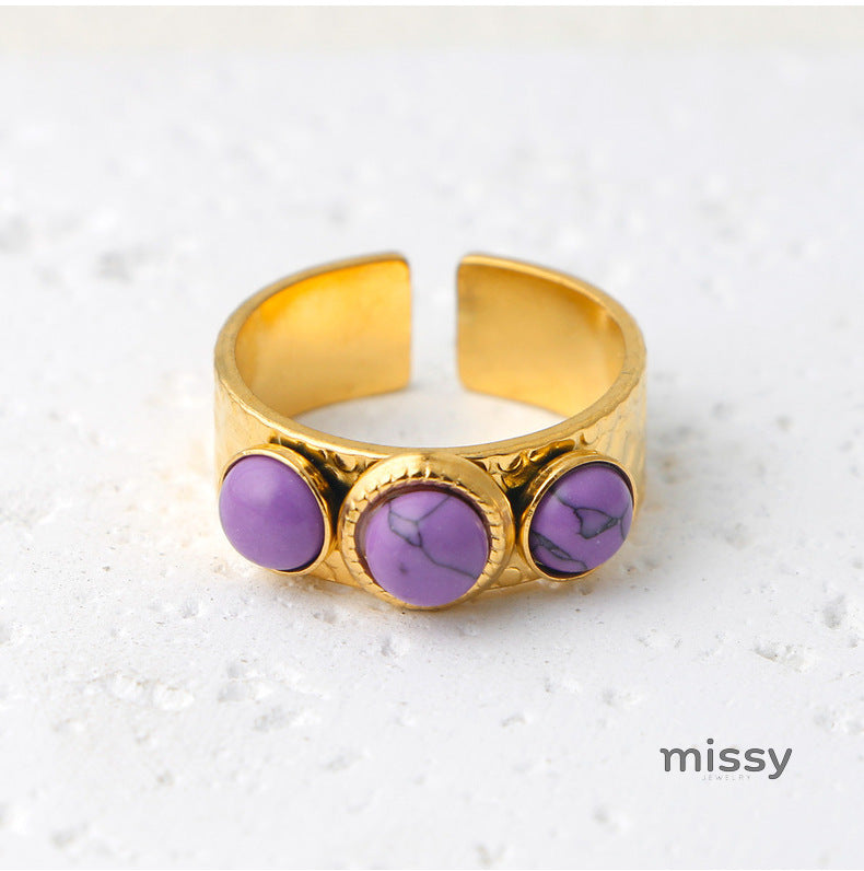 Thais Gold Statement Open Ring [YT7S6EQC]