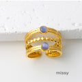 Thais Gold Statement Open Ring [KMA4RX4V]