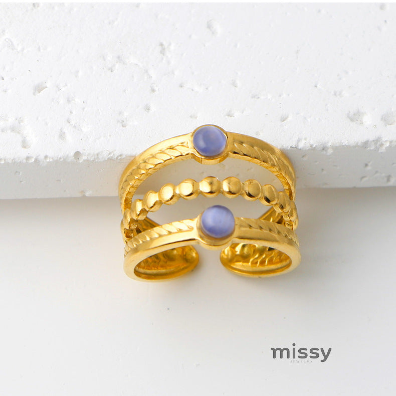 Thais Gold Statement Open Ring [KMA4RX4V]