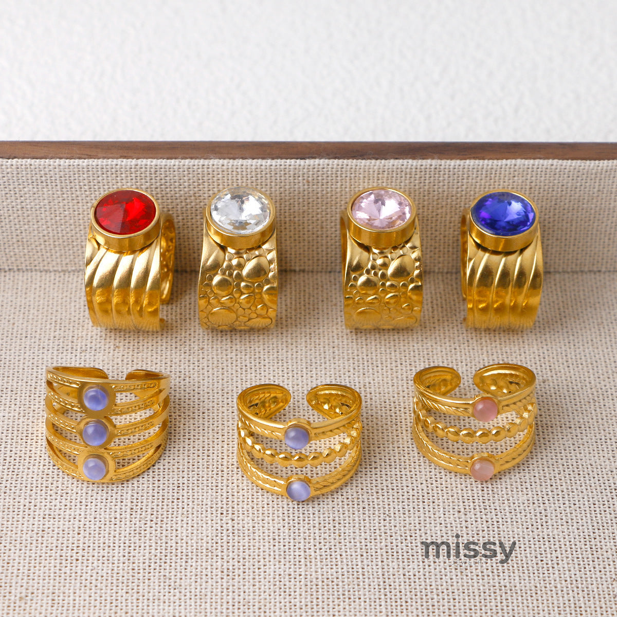 Thais Gold Statement Open Ring [1JBYVCP4]