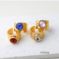 Thais Gold Statement Open Ring [Q0M0LID1]
