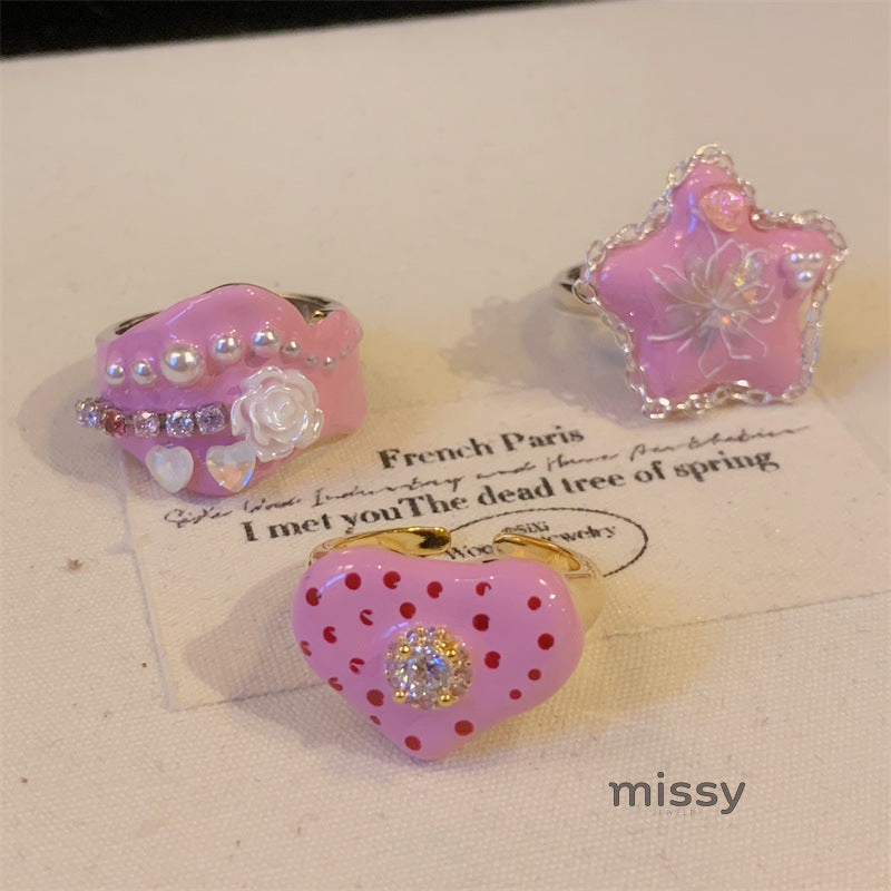 Thea Enamel Stacked Star Rings [F94XO9J9]