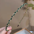 Thin Green Crystal Headband [M7EWHEHZ]