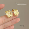 Timber Pleated C-Hoop Earrings [XXRZW4LX]