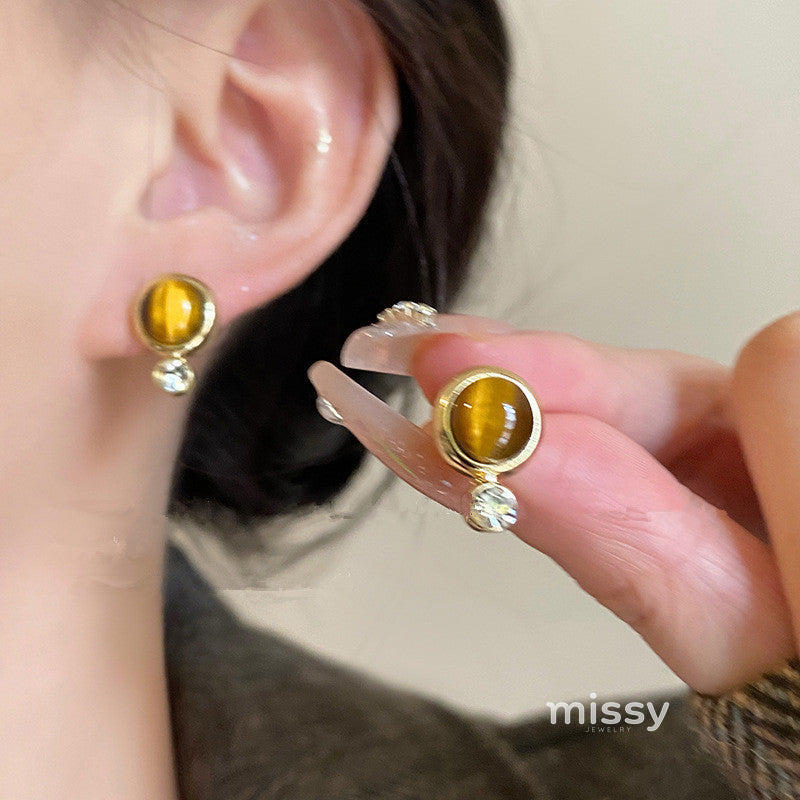 Tinleigh Tiger's Eye Drop Earrings [IZAC5PMY]