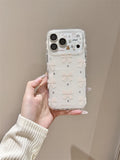 Transparent Leopard Print Bow iPhone Case [9CADUQYA]