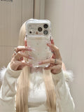 Transparent Leopard Print Bow iPhone Case [GW84LARA]