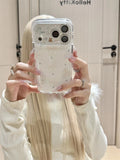 Transparent Leopard Print Bow iPhone Case [V08SQZX5]
