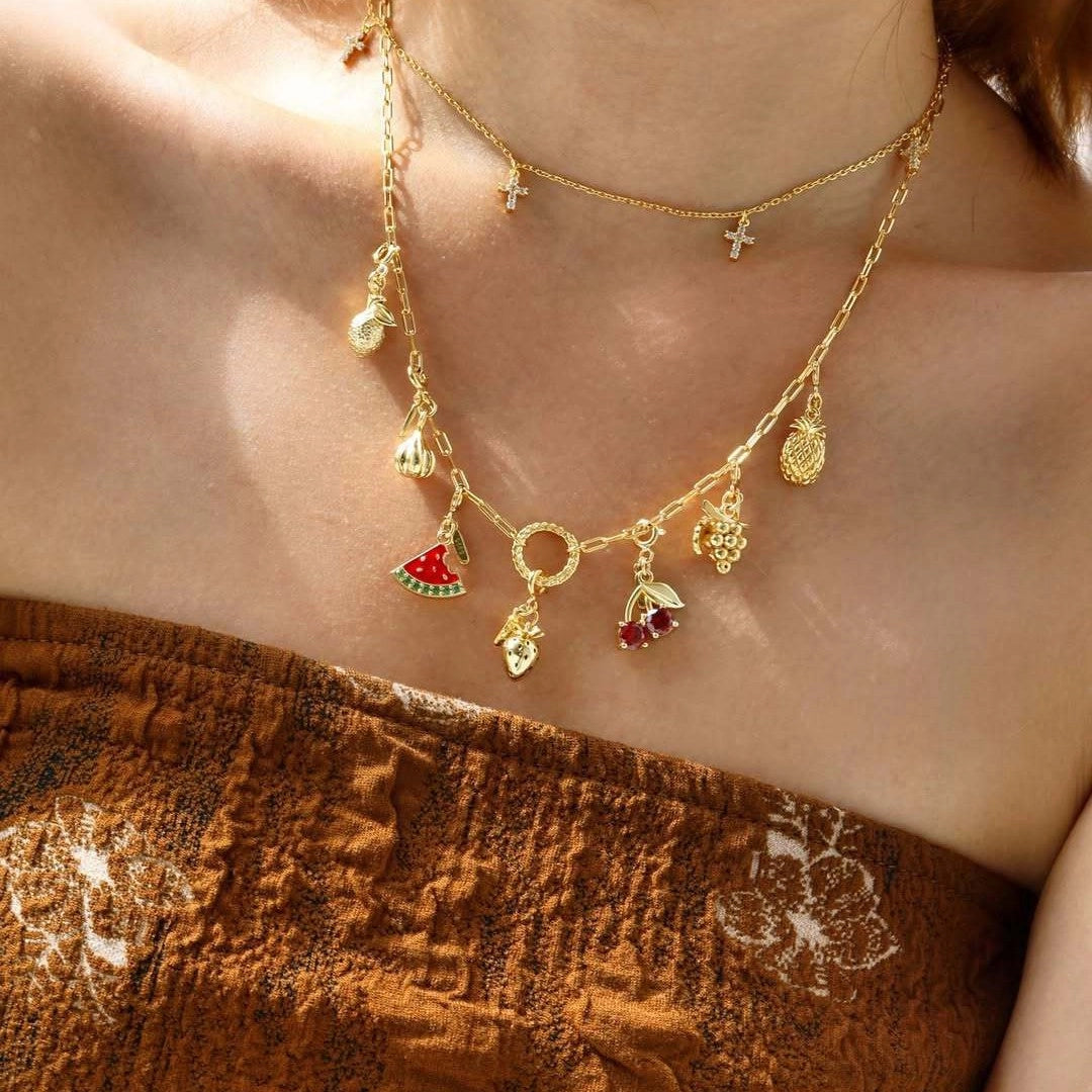 Tropical Fruit Pendant Necklace [H9N1U5FA]