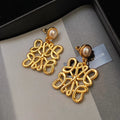 Tweed Style Stud Earrings [NZAKZH37]