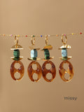 Valentine Geometric Stone Drop Earrings [DSY4CENU]