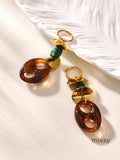 Valentine Geometric Stone Drop Earrings [GGD64QBY]