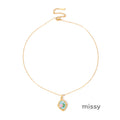 Vihana Retro Floral Pearl Necklace [44ALRNWI]