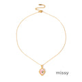 Vihana Retro Floral Pearl Necklace [20MNY2ZV]