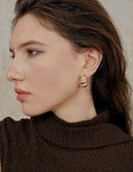 Vintage Croissant Hoop Earrings [5HBWNA92]