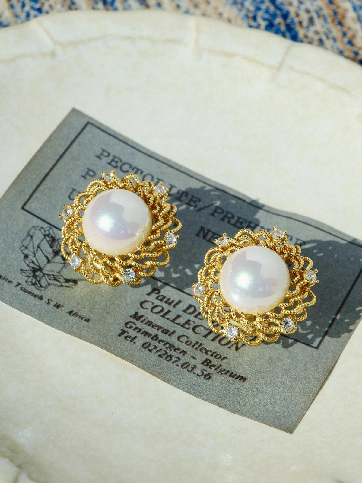 Vintage Filigree Pearl Earrings [EEQZ35LL]