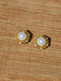 Vintage Filigree Pearl Earrings [MKFGMQDD]