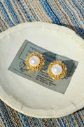 Vintage Filigree Pearl Earrings [SQMIMYOD]