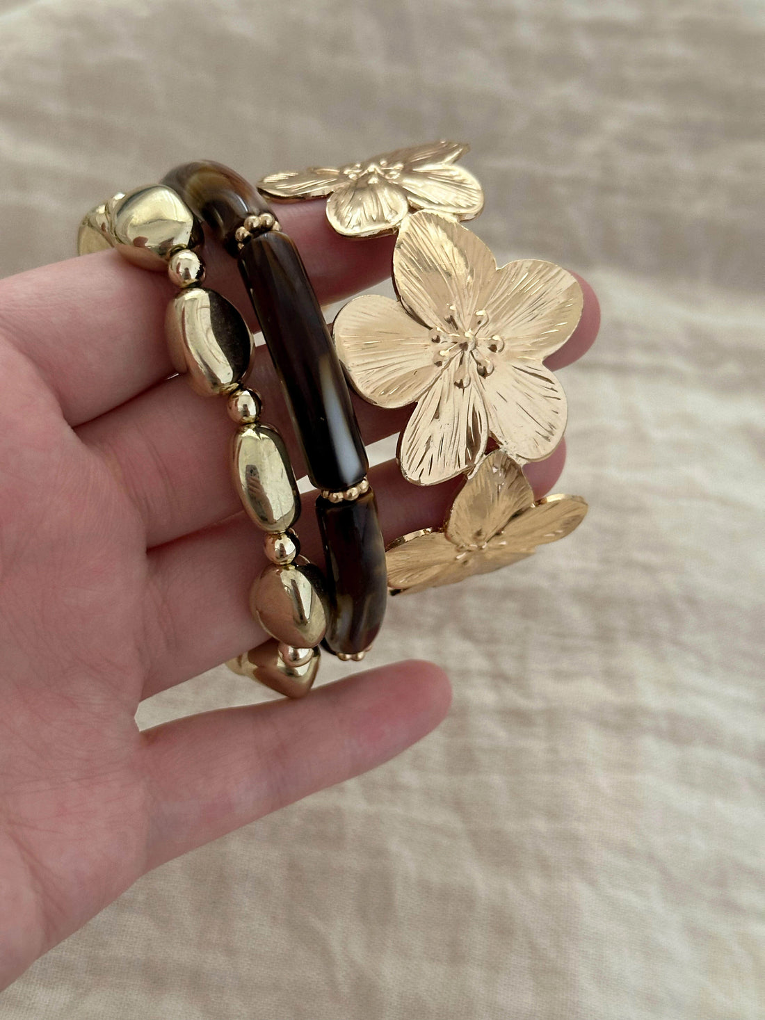 Vintage Flower Charm Bracelet [L52SP329]