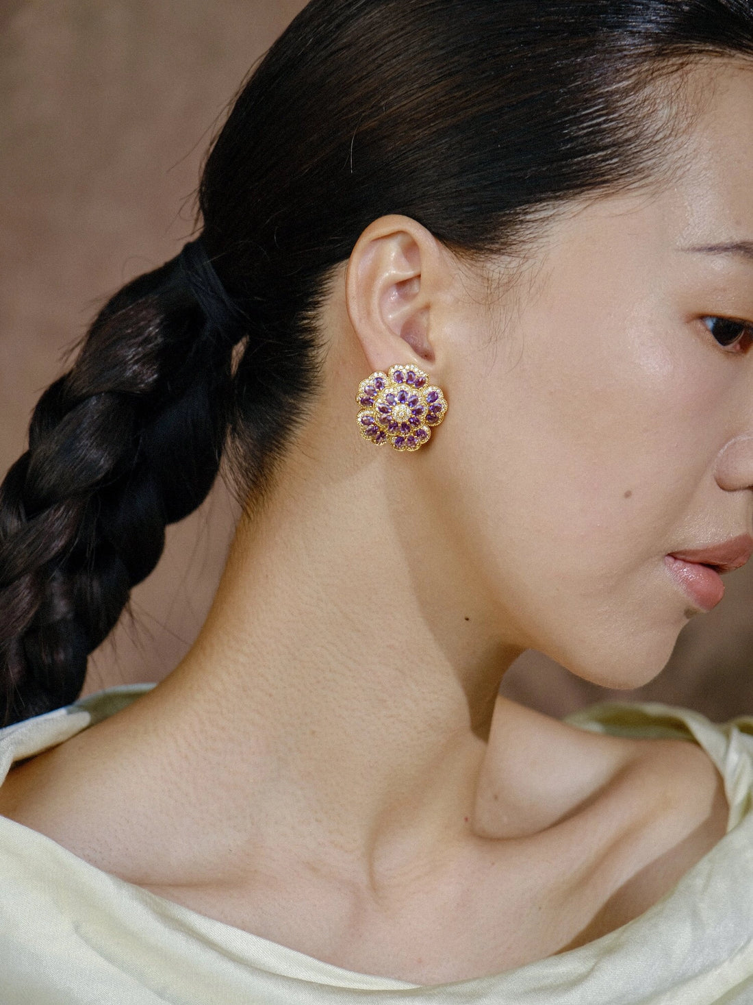 Vintage Flower Stud Earrings [VM872PVT]