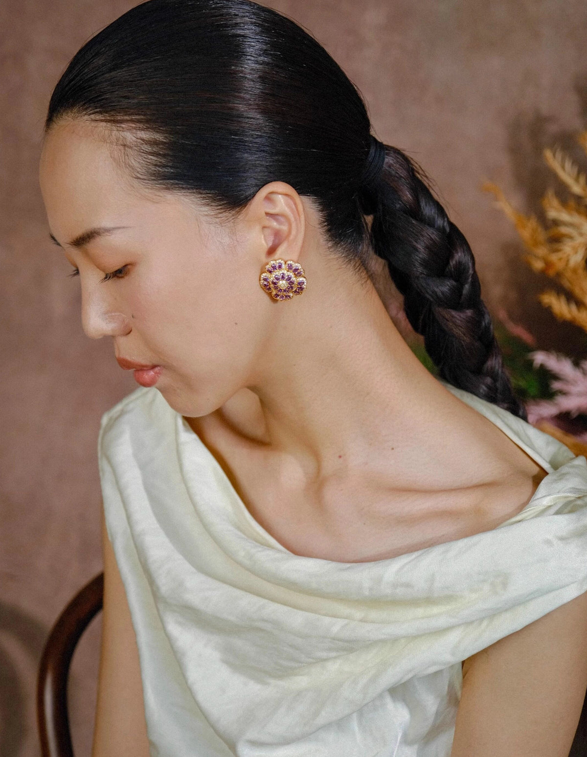 Vintage Flower Stud Earrings [3IBMA4P3]