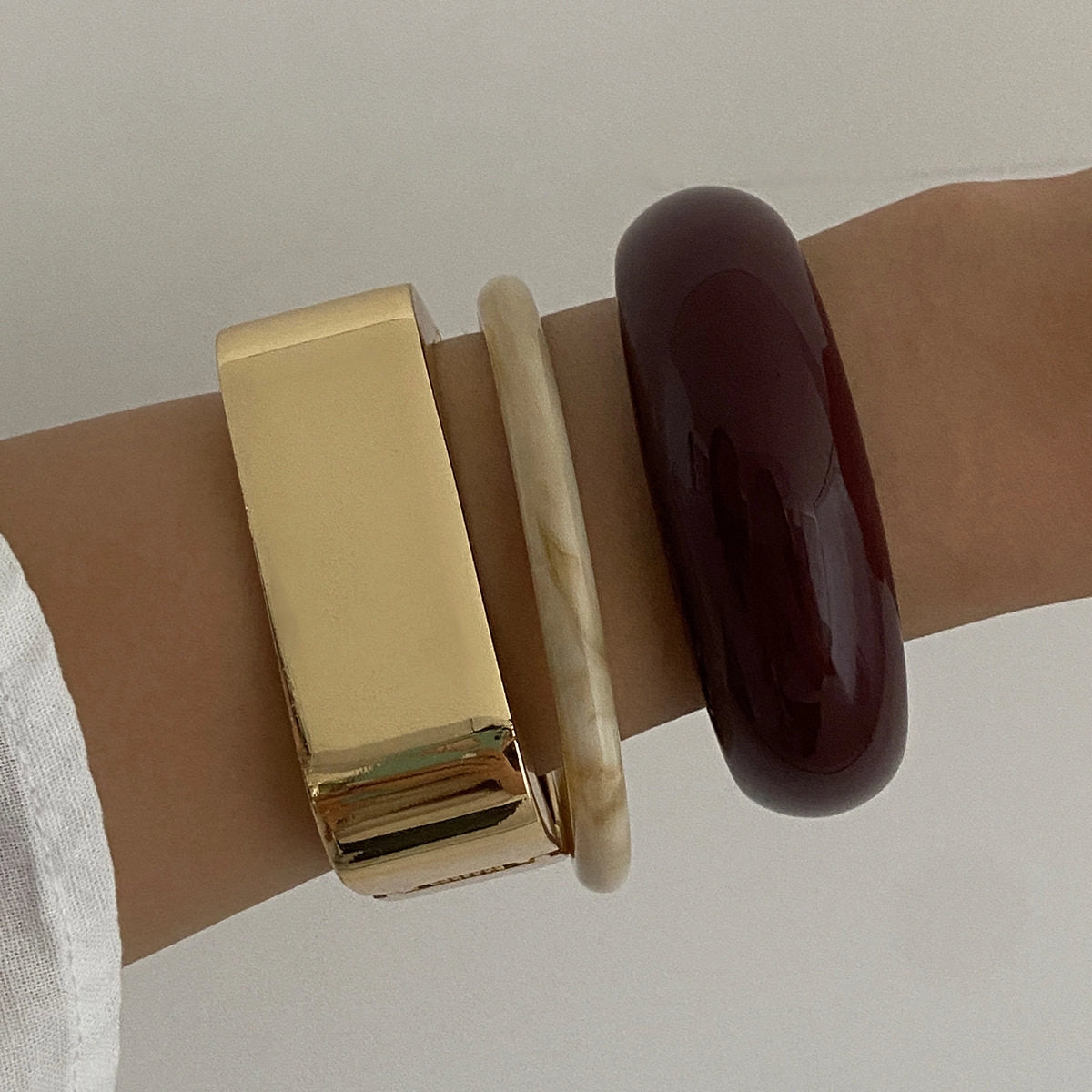 Vintage Glossy Square Bangle [7PGQ9O3D]