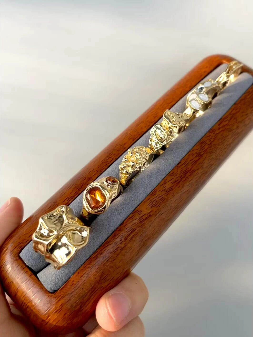 Vintage Gold Open Ring Set [CNVNI5E1]