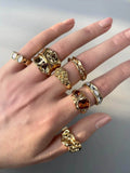 Vintage Gold Open Ring Set [1T28XDW0]