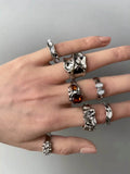Vintage Gold Open Ring Set [HN9CB6IY]