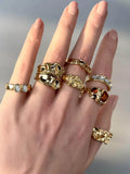 Vintage Gold Open Ring Set [N7X3L733]