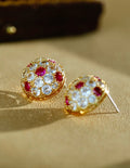 Vintage Hollow-Out Dome Earrings [NGJATKIK]