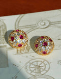 Vintage Hollow-Out Dome Earrings [8G7CACN8]