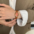 Vintage Oval Dial Leather Watch [Q0LEH3KF]