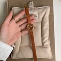 Vintage Oval Dial Leather Watch [LRZ5UJUM]