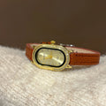 Vintage Oval Dial Leather Watch [TN17YB1K]