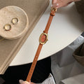 Vintage Oval Dial Leather Watch [ZEL9S63B]