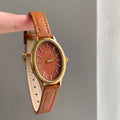 Vintage Oval Dial Leather Watch [783DC6HW]