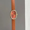 Vintage Oval Dial Leather Watch [4GXG0FWE]