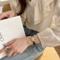 Vintage Oval Leather Strap Watch [Y4688TS4]