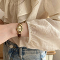 Vintage Oval Leather Strap Watch [JE6MA5DA]