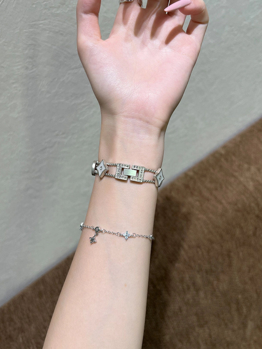 Vintage Pattern Metal Watch Strap [8MB3R3JM]
