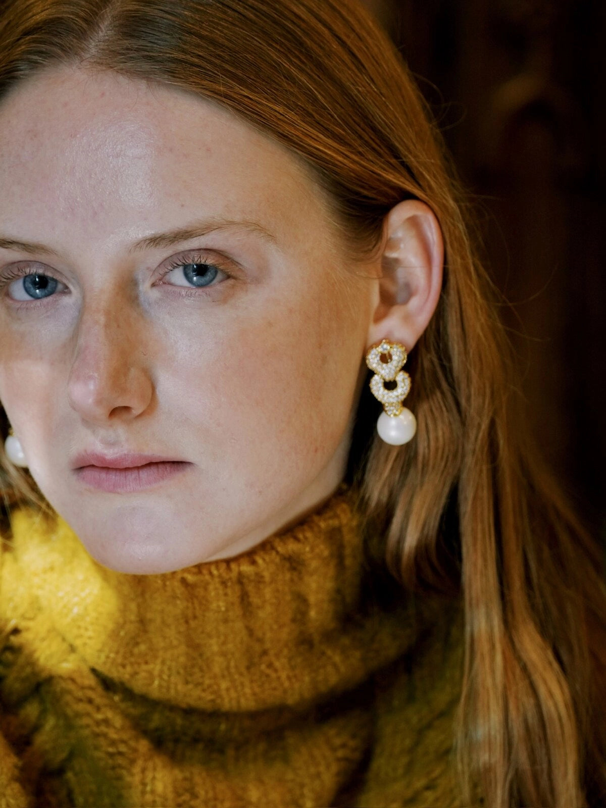 Vintage Pearl Drop Earrings [NJI9TMWE]