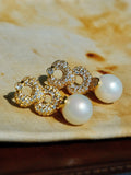 Vintage Pearl Drop Earrings [0OD27CYR]