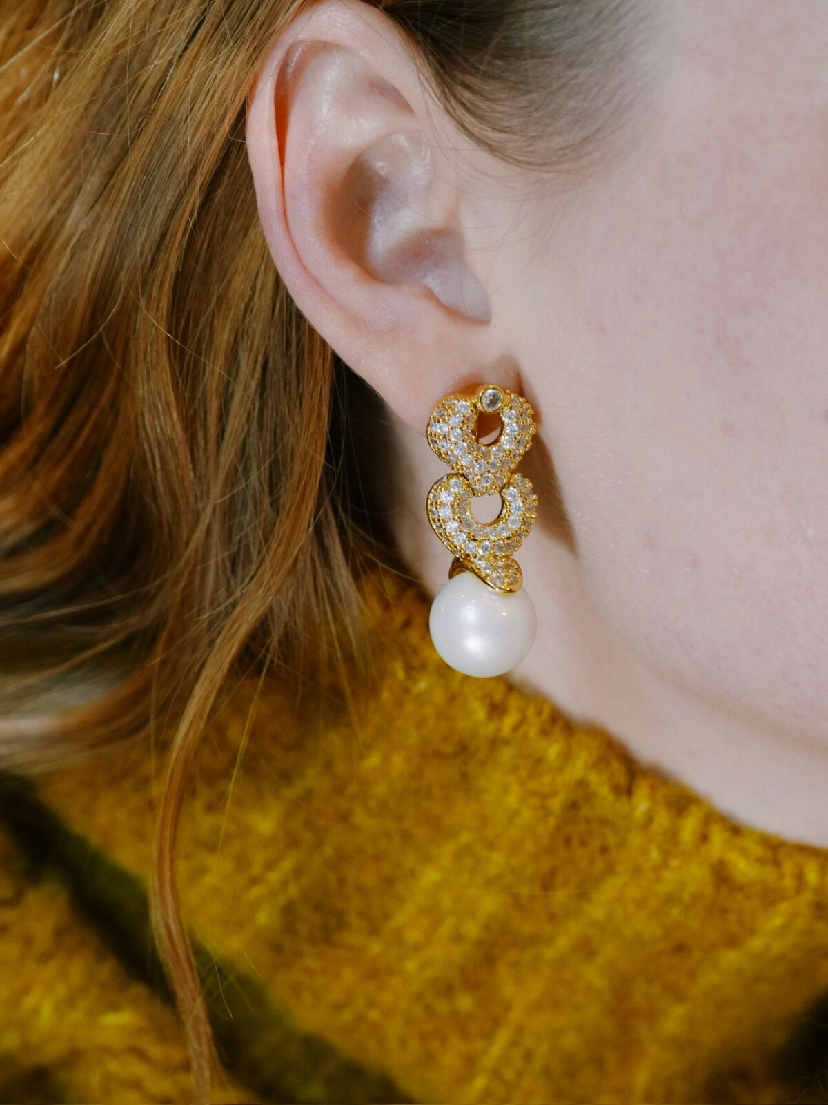 Vintage Pearl Drop Earrings [GDREESZ9]